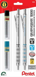 Pentel GraphGear 1000 Automatic Drafting Pencil - Metal Mechanical Pencils 0.5 and 0.7mm with Refill Leads