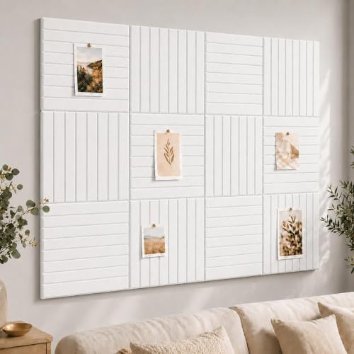 Stripe Felt Bulletin Board Tiles, Cork Board Alternative 48 x 36 in
