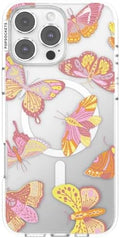 PopSockets iPhone 16 Pro Max Phone Case w/MagSafe Grip- Sunset Mariposa | Magnetic, Wireless Charging, Camera & Drop Protection, Butterfly, Moth, Luna, Western, Boho, Aesthetic