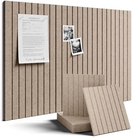 Fluxynara 36" x 24" Large Felt Bulletin Board, Taupe