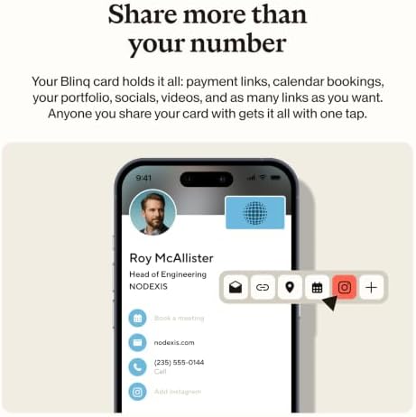Blinq NFC Digital Business Card - Wristband - Tap to Share (Black)