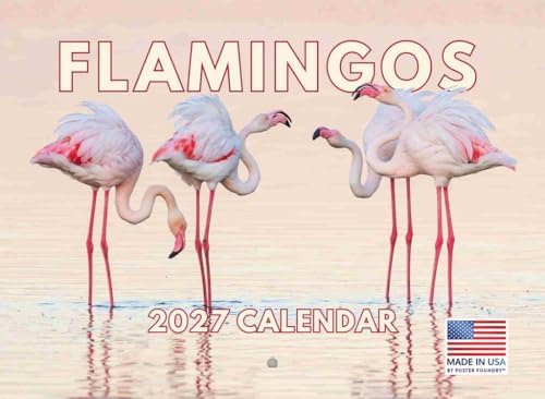 Flamingo Calendar 2027 Monthly Wall Calender 12 Month