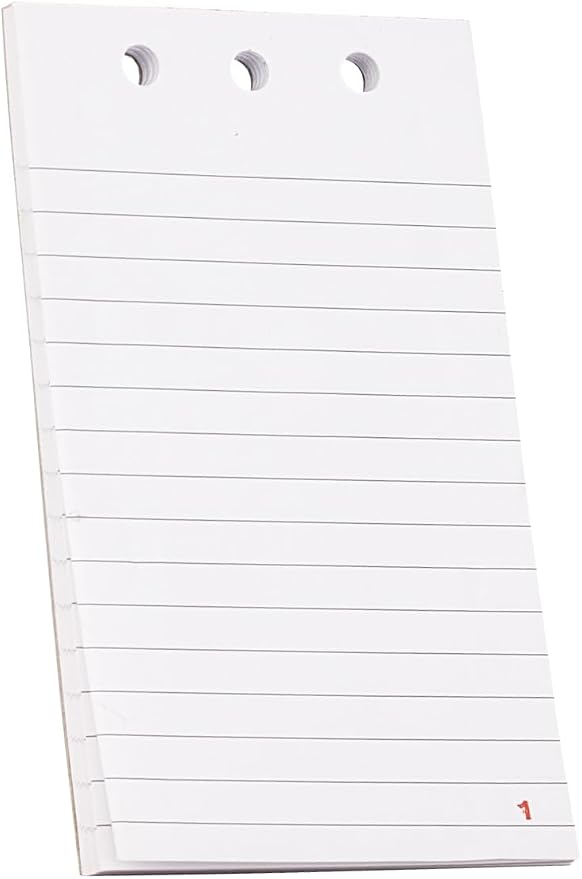 JAY-PEE Replacement Notepad Paper with Three holes That Fits 3 hole binders | Includes 2 Small Size Note Pad 3" X 5". Made in the USA. Round Ring Binders. From JAY-PEE