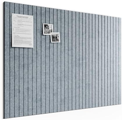 Bumusty 48"x 36" Large Felt Bulletin Board Tiles, Blue Gray