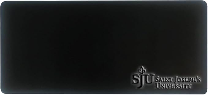 Saint Joseph's University Alumni Desk Mat, Durable Office Supplies, Non-Slip Base, Responsive Desk Pad with Smooth Surface, Black