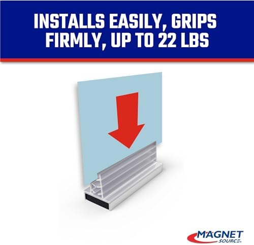 Master Magnetics Magnetic Sign Holder Pack - Magnetic Sign Holders for Door Frames, Metal Shelves, Whiteboards - Powerful Magnet - Retail EZ Grip Holder - 3" L x 1" W x 1.13" H - 5-Pack