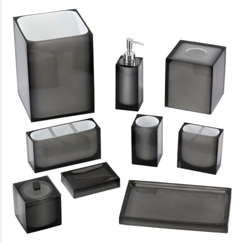 Avanti Linens - Wastebasket, Resin Trash Can, Ideal Home Essentials (Soho Collection)