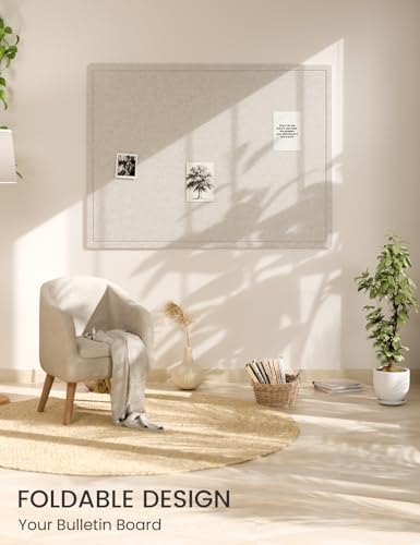 Fluxynara 47.2" x 35.4" Large Bulletin Board, Oatmeal