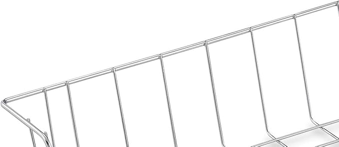Staples Front‑Loading Letter Tray, Chrome Steel, 3‑Pack – Stackable Metal Desktop Organizer for Office Paper & Files