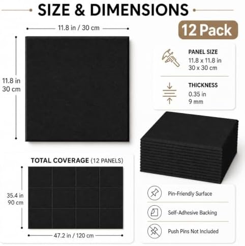 Felt Bulletin Board Tiles, Cork Board Alternative, 48 x 36 in