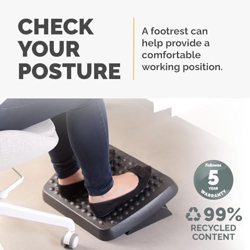 Fellowes 48121 Standard Foot Rest, Graphite