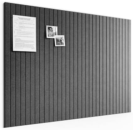 Bumusty 48"x 36" Large Felt Bulletin Board Tiles, Charcoal Gray