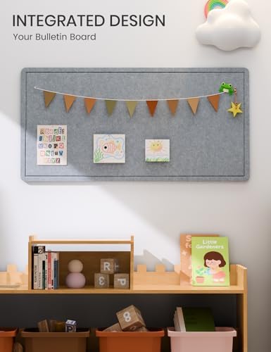 Fluxynara 35" x 17.1" Bulletin Board, Blue Gray