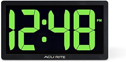 AcuRite Digital Clock, 10-Inch / Green