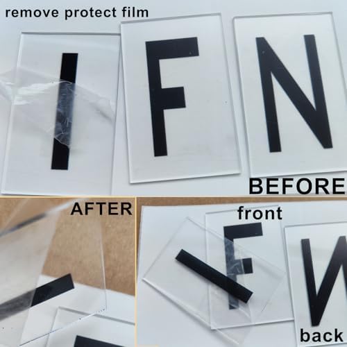 Acrylic Letter Card for VIP Bottle Service, 52 PCS