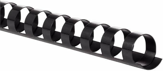 Mead CombBind Binding Spines/Spirals/Coils/Combs, 9/16", 105 Sheet Capacity, Black, 125 Pack (4000138)
