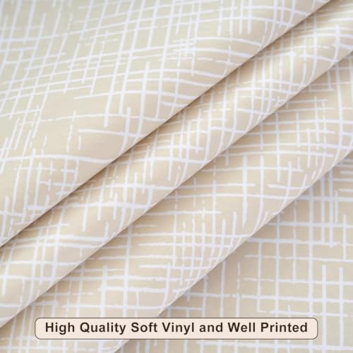 LIBERECOO Heavy Duty Vinyl Tablecloth with Flannel Backing Waterproof Oil-Proof Plastic Table Cloth Stain-Resistant Wipeable Rectangle or Square Table Cover for Indoor and Outdoor 54 x 54 Inch