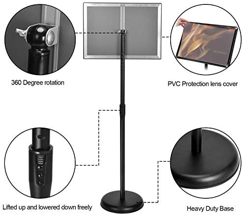 GUOHONG 2Pack Sign Stand 11x17 Inch, Adjustable Floor Standing Sign Holder