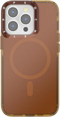 PopSockets iPhone 13 Pro Phone Case with MagSafe, Wireless Charging Compatible, Neutral - Amber