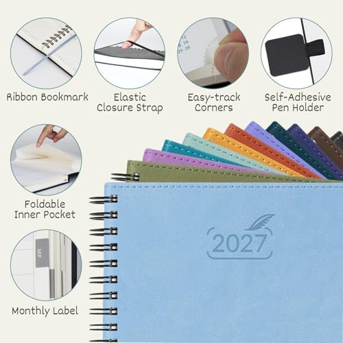 BEZEND Pocket Calendar 2027, Weekly Monthly Planner for Purse (3.5" x 6")