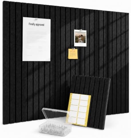 Large Black Felt Bulletin Board 12-Pack, 36" x 48" Corkboards