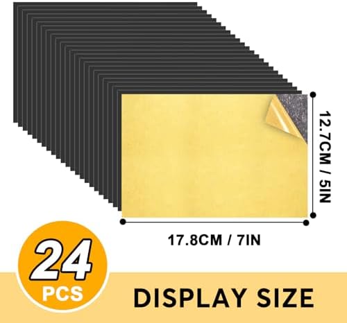 Towjug Adhesive Magnetic Sheets, 5" x 7", 24 Pack