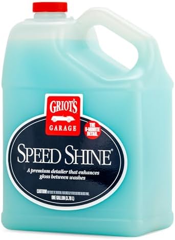 Griot's Garage Speed Shine for Car Detailing, Quick Detailer for All Exterior Surfaces, Trim and Wheels, Provides a Glossy Finish, 11148, One Gallon
