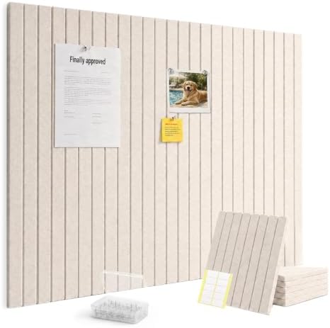 Large Oatmea Felt Square Cork Board Alternative 6-Pack,36"x 24"