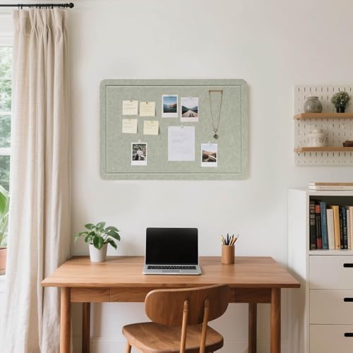 Felt Bulletin Board 36x24 inches, Decorative Pin Board for Home & Office