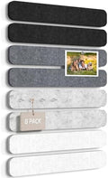 JBER Felt Strip Board 13" x 2", 8 Pack Cork Board Alternative, Ashen Mist