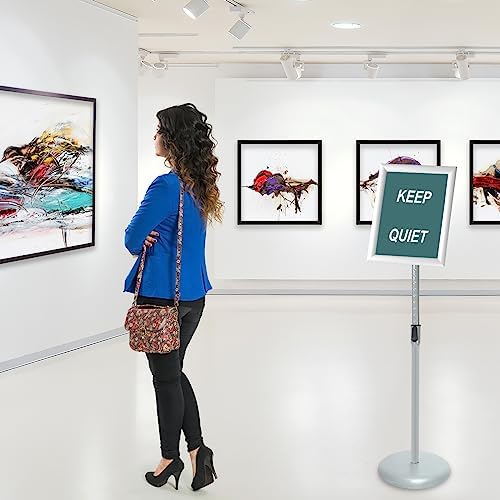 Advertising Support Board Sign Stand Poster Holder Applicable to All Kinds of Stores Exhibition Halls (Silver, 8.5x11in 6pack)