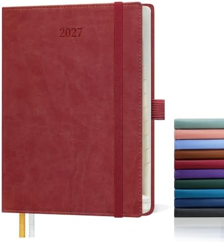 2027 Weekly Agenda, 8.5" x 6.5", Daily Planner with Time Slots