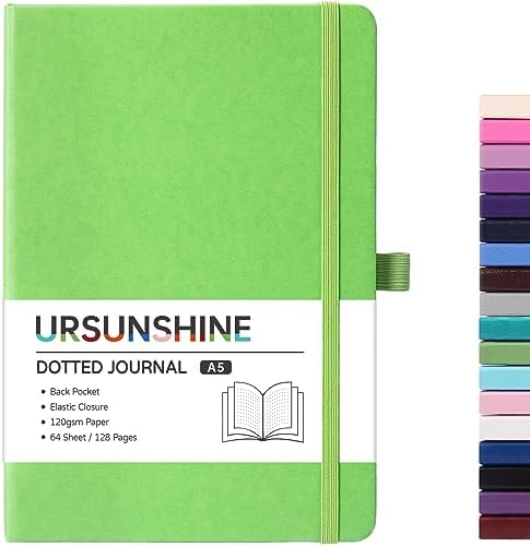 Dotted Journal/Notebook - Dot Grid Hard Cover Notebook, 5.3'' x 8.26''