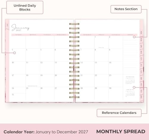 Blue Sky Rachel Parcell 2027 Daily & Monthly Planner Calendar, 5"x8", Peony