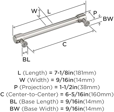 Amerock 6-5/16" Faircrest Polished Nickel Drawer Pull