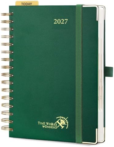 POPRUN 2027 Daily Planner One Page Per Day, 5.75" x 8.5" Calendar Book