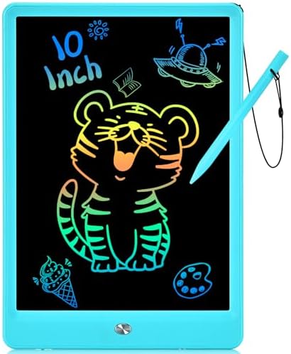 PINKCAT LCD Writing Tablet, Doodle Board Toys Gifts for 3-8 Year Old Girls Boys, 10 Inch Mess Free Coloring Books, Drawing Pad for Kids, Gifts for Toddler Christmas Stocking Stuffers Travel, Blue
