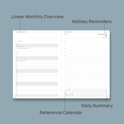 POPRUN 2027 Daily Planner One Page Per Day, Large 8.5" x 12", Day Planner