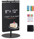 SELEAD Small Chalkboard Words Sign w/Metal Stand, 2 Pack 8”x12”, Rectangle