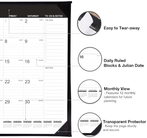 2027 Desk Calendar - JAN 2027 - DEC 2027, 12 Monthly Calendar, 17" x 22"