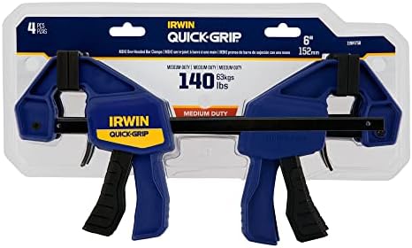 IRWIN Bar Clamp, 6", 8 Pack | QUICK-GRIP | One-Handed | Mini