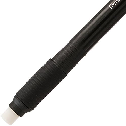 Pentel Clic Eraser Grip, Retractable Eraser, Black Barrel, Box of 12 (ZE22A)