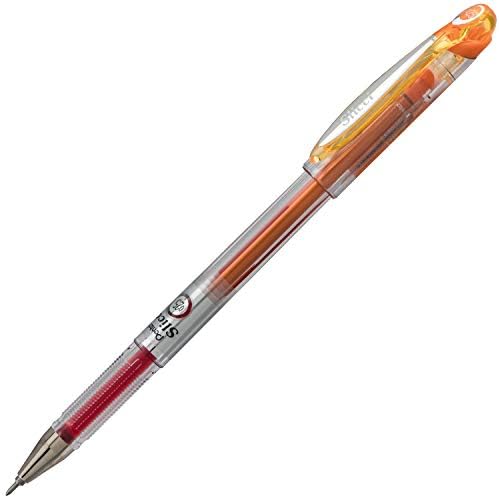 Pentel Arts Slicci 0.25 mm Extra Fine Gel Pen, Orange Ink, Box of 12 (BG202-F1)