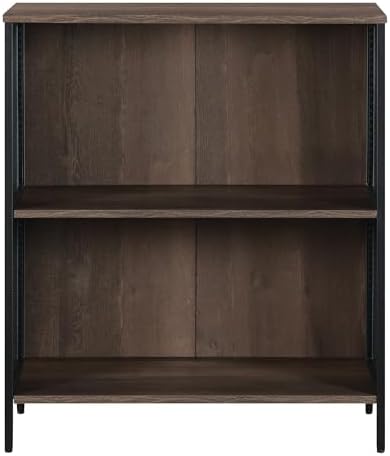 OSP Home Furnishings Ace Contemporary Modern Storage Bookcase with Shelves, 2 Shelves, Ozark Ash Finish