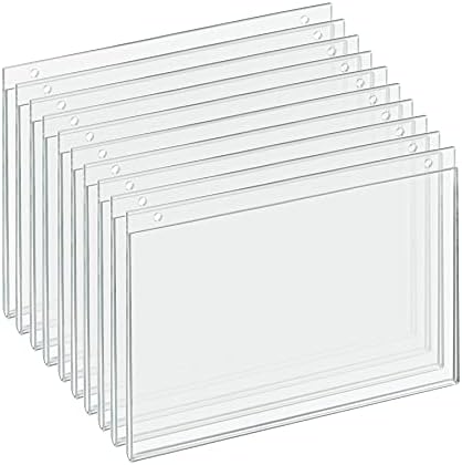 Azar Displays 162717 11-Inch Width by 7-Inch Height Wall U-Frame with Pre-Cut Hanging Holes, 10-Pack