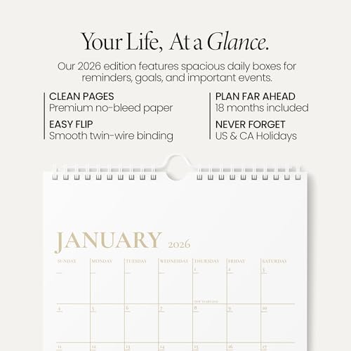 Karto Wall Calendar 2026 8.5x11 in - Golden