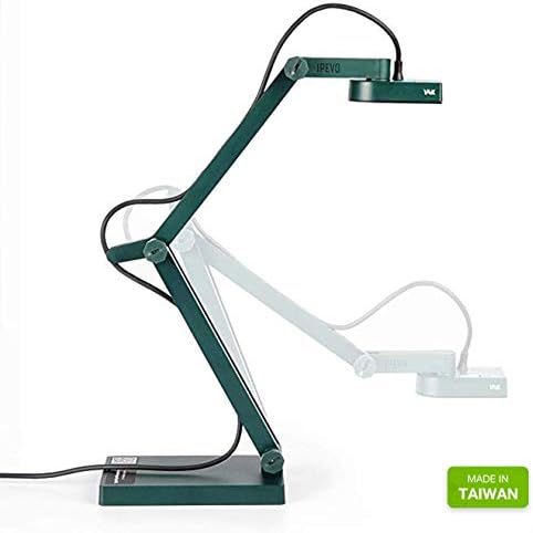 IPEVO V4K Ultra High Definition 8MP USB Document Camera — Mac OS, Windows, Chromebook Compatible for Live Demo, Web Conferencing, Distance Learning, Remote Teaching, Green