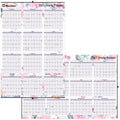 Blueline® 2027 Colorful Yearly Wall Calendar and Planner, Erasable/Laminated, 12 Months, January to December, Reversible - Horizontal/Vertical, 24" x 36", Passion (C171920)