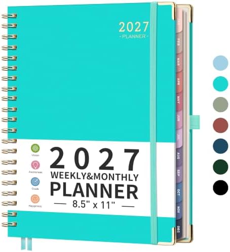RETTACY 2027 Planner, Weekly and Monthly, Large Size (8.5" x 11")