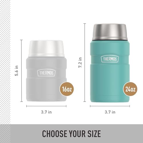 THERMOS Stainless King Vacuum-Insulated Food Jar, 24 Ounce, Matte Teal
